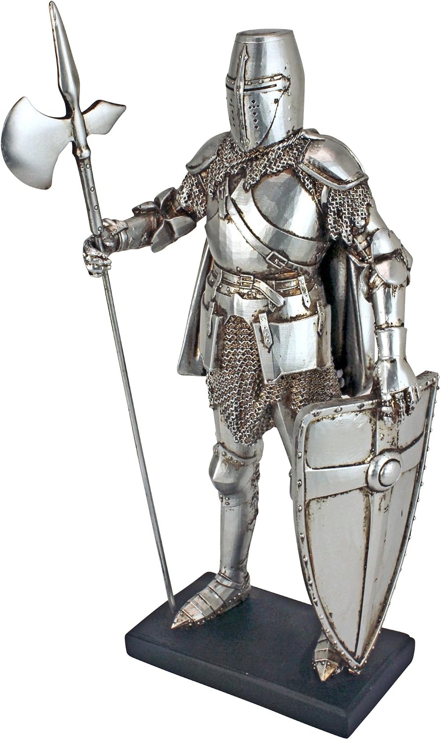 Design Toscano QS29041 Medieval Nuremberg Castle Gothic Knight Statue,Silver