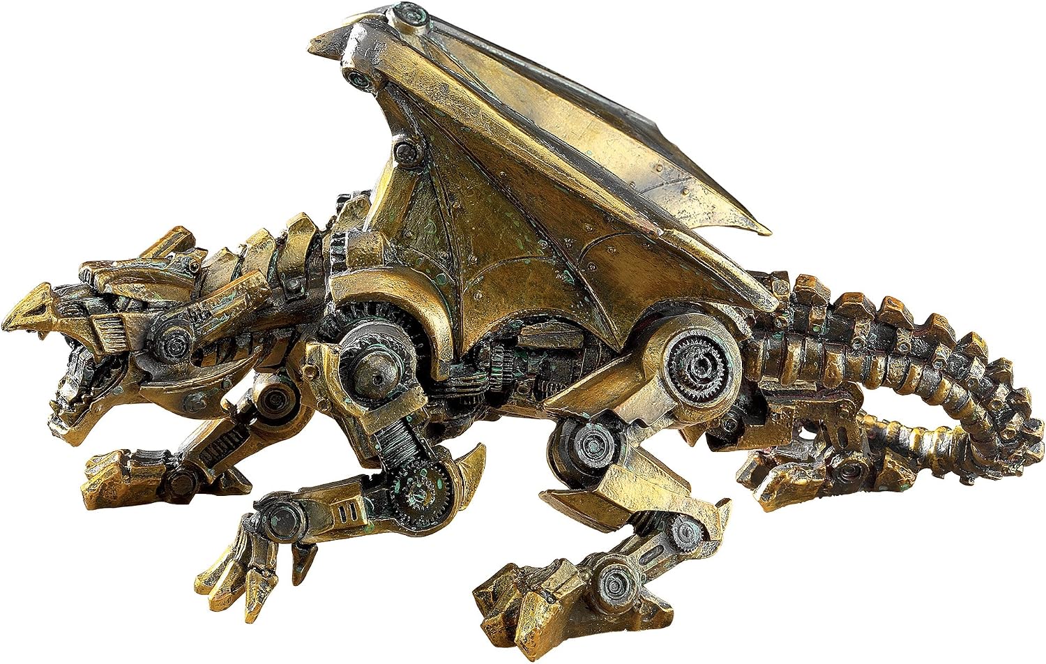 Design Toscano Steampunk Gothic Gear Dragon Statue, Bronze