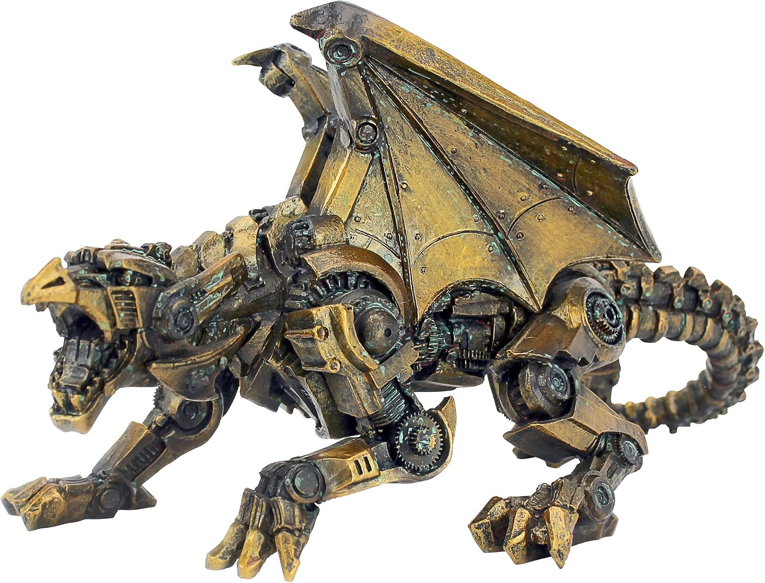 Design Toscano Steampunk Gothic Gear Dragon Statue, Bronze