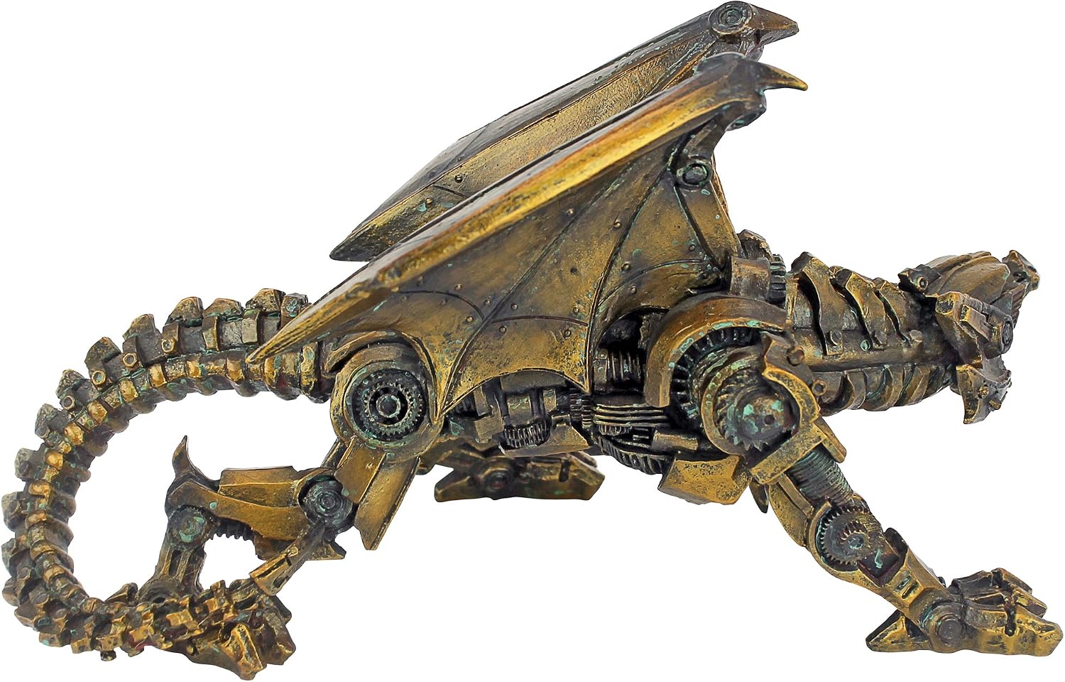 Design Toscano Steampunk Gothic Gear Dragon Statue, Bronze