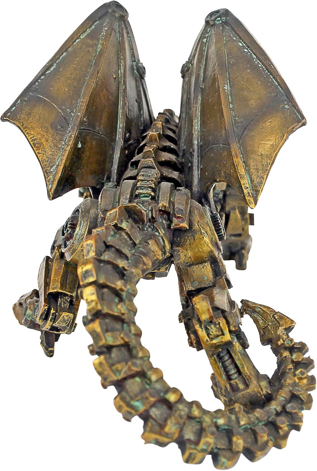 Design Toscano Steampunk Gothic Gear Dragon Statue, Bronze