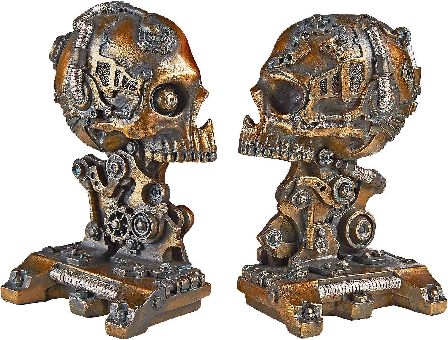 Design Toscano Cyborg Skeleton Bookend Statue