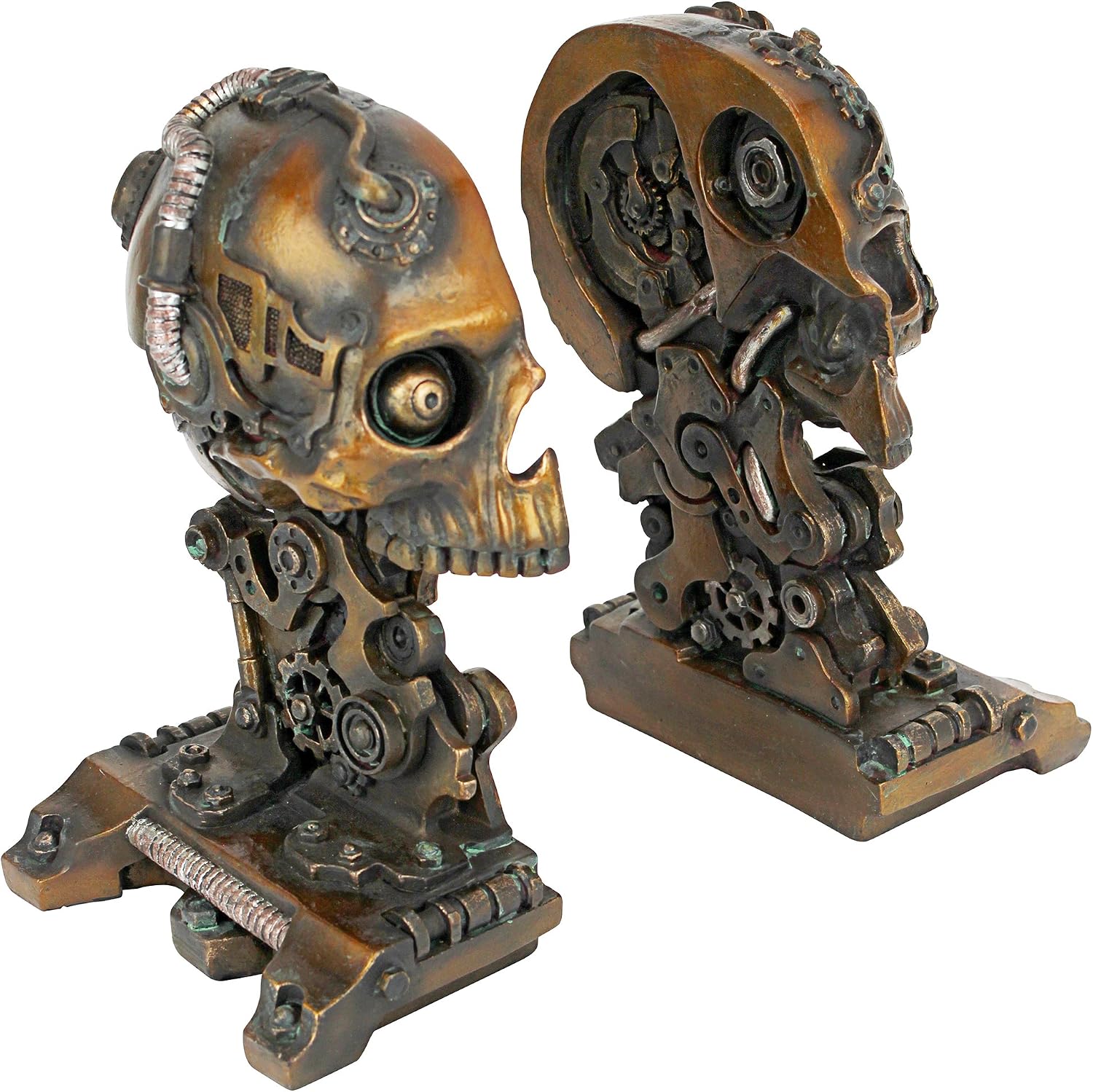 Design Toscano Cyborg Skeleton Bookend Statue