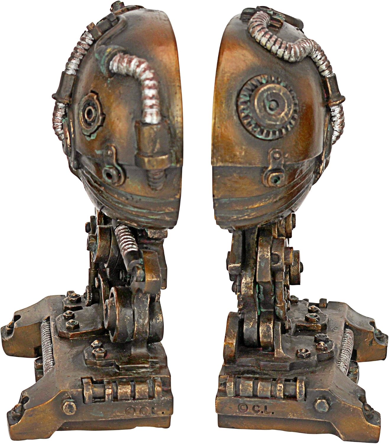 Design Toscano Cyborg Skeleton Bookend Statue