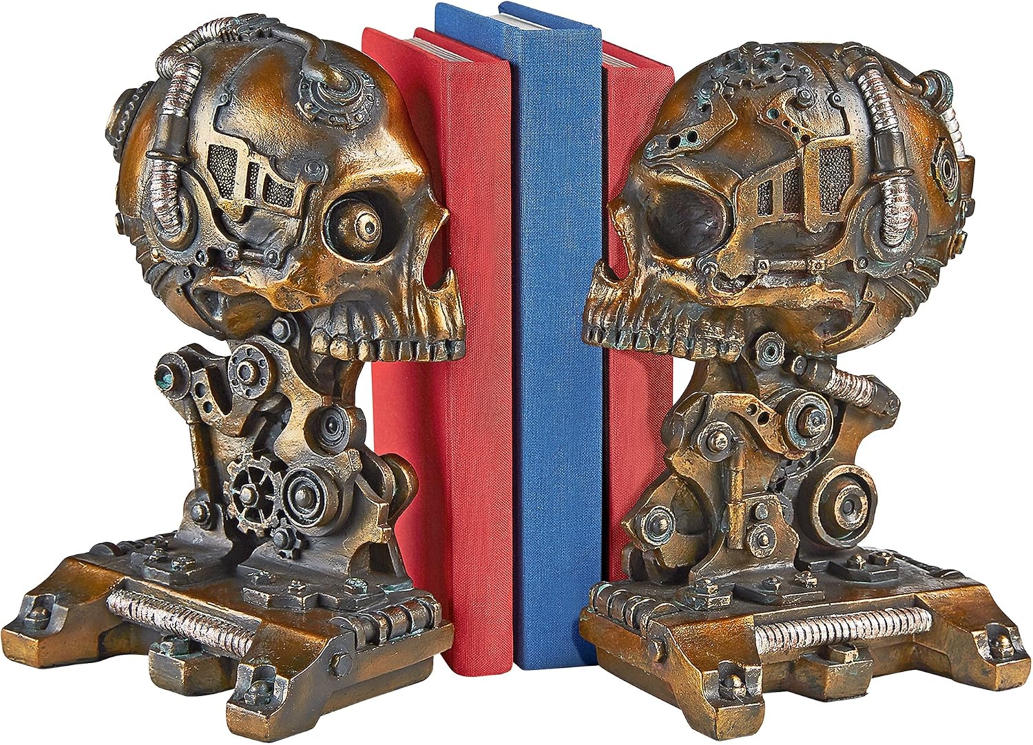 Design Toscano Cyborg Skeleton Bookend Statue