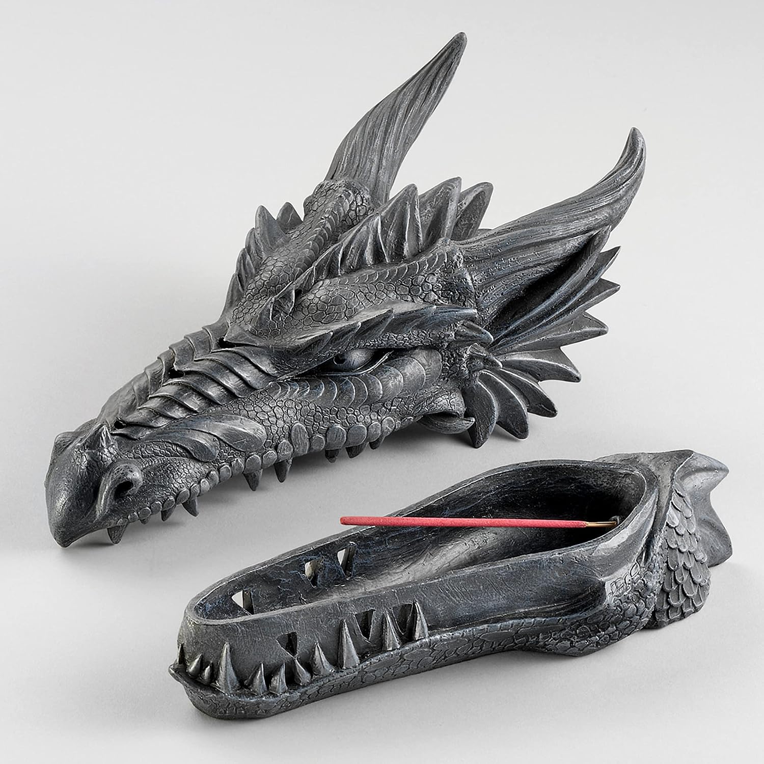 Design Toscano Stryker the Smoking Dragon Sculptural Incense Box