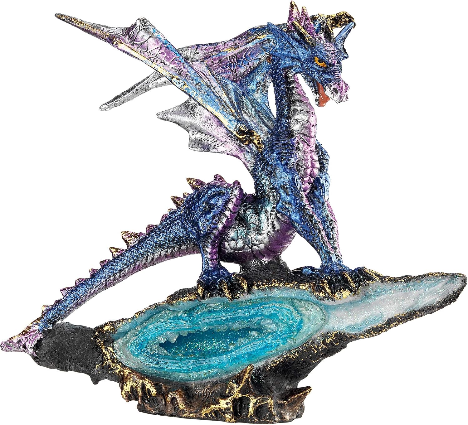 Design Toscano QS290928 Geode Guardian Gothic Dragon Statue, full color