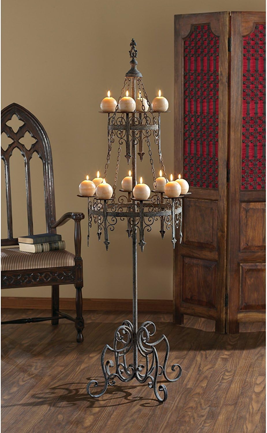 Design Toscano Malbark Castle Gothic Floor Candelabra 63 Inch