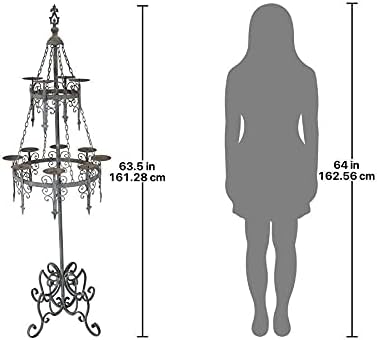Design Toscano Malbark Castle Gothic Floor Candelabra 63 Inch