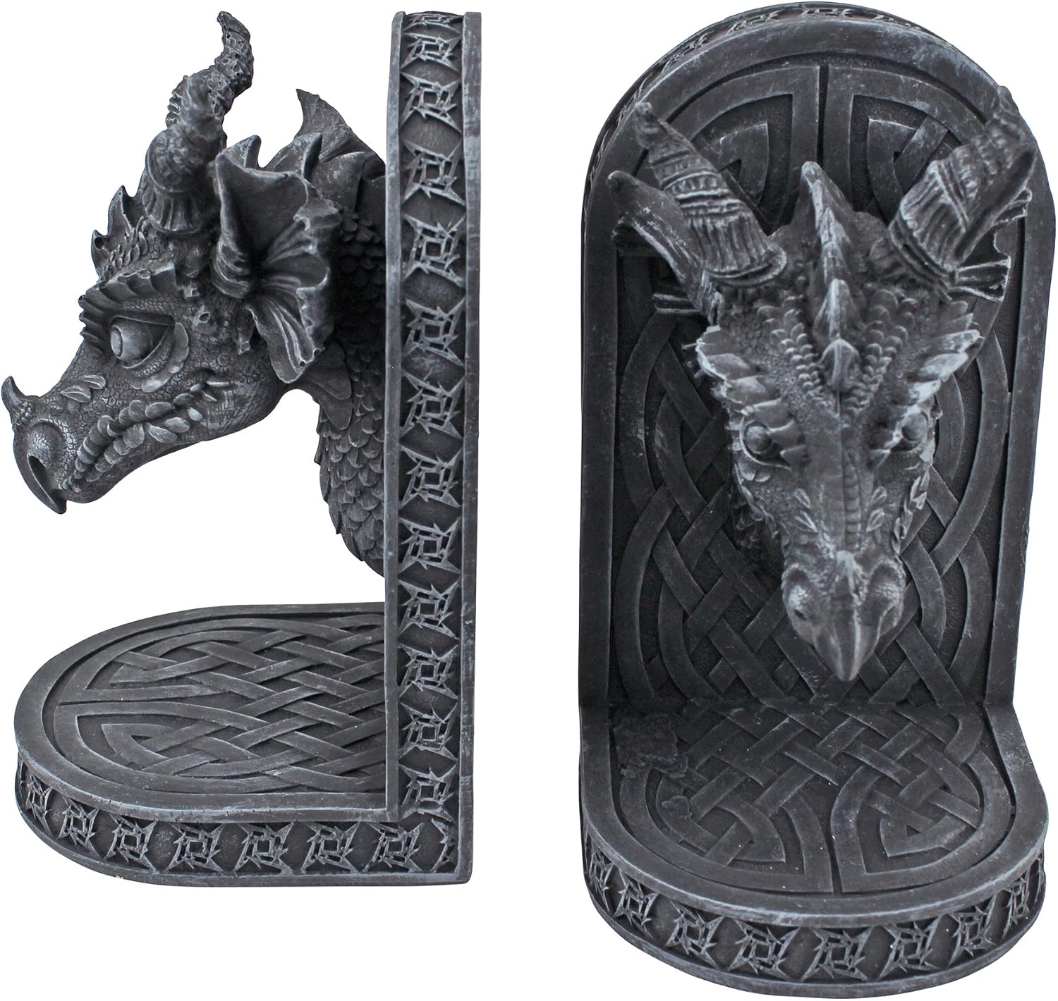 Design Toscano Gray Friar Dragon Bookends