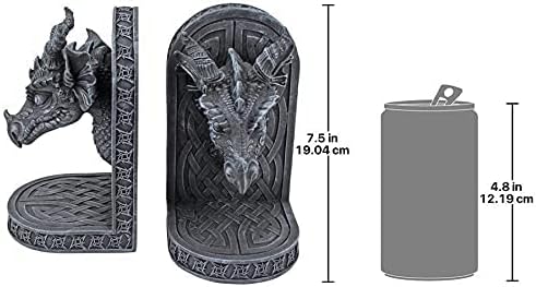 Design Toscano Gray Friar Dragon Bookends