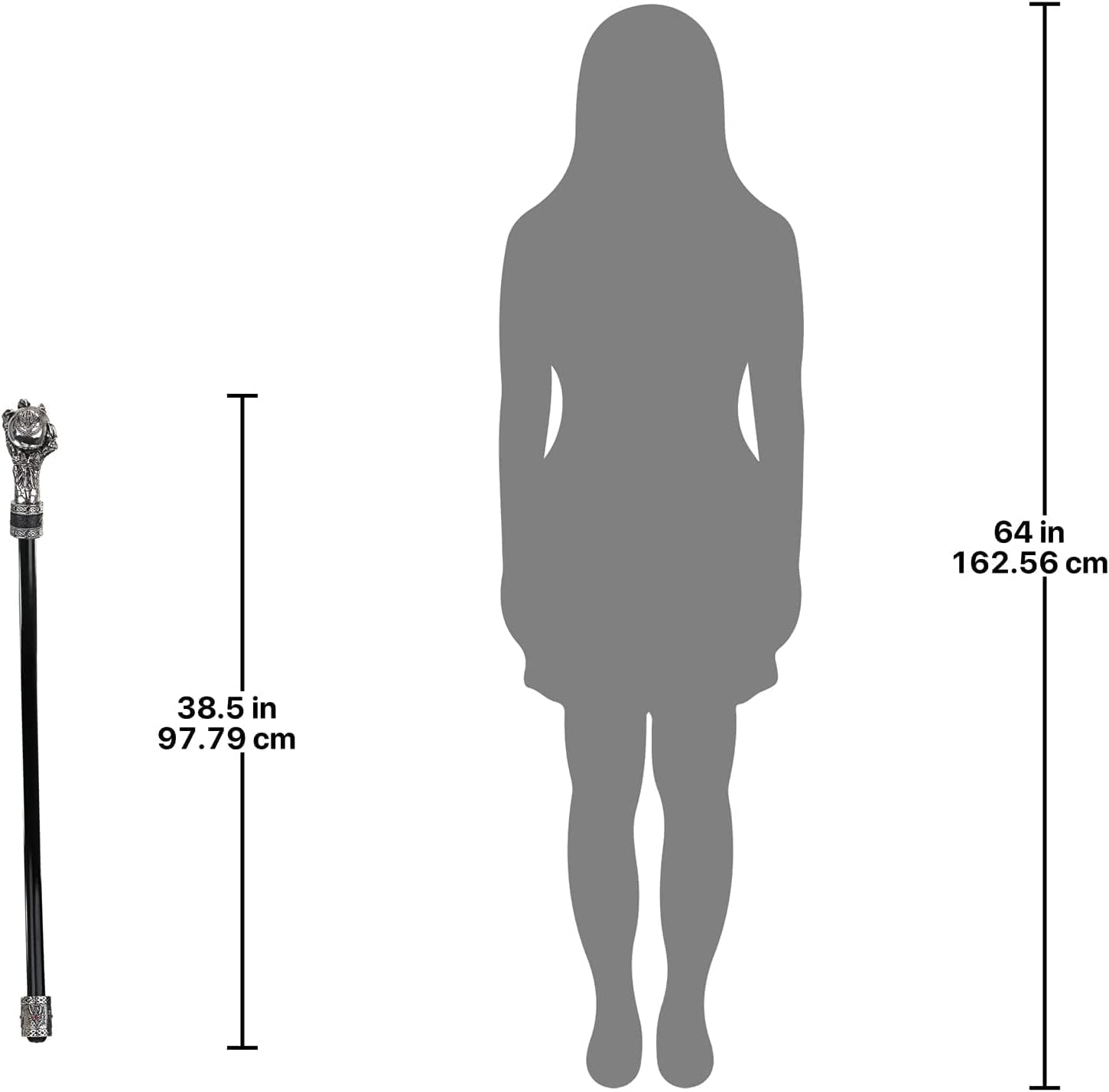 Design Toscano The Dragonsthorne Collection: Dragons Grasp Gothic Walking Stick
