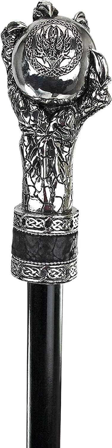 Design Toscano The Dragonsthorne Collection: Dragons Grasp Gothic Walking Stick