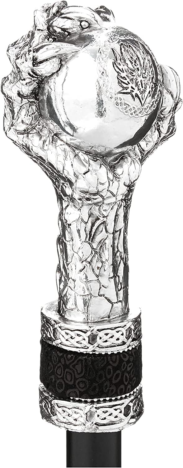 Design Toscano The Dragonsthorne Collection: Dragons Grasp Gothic Walking Stick