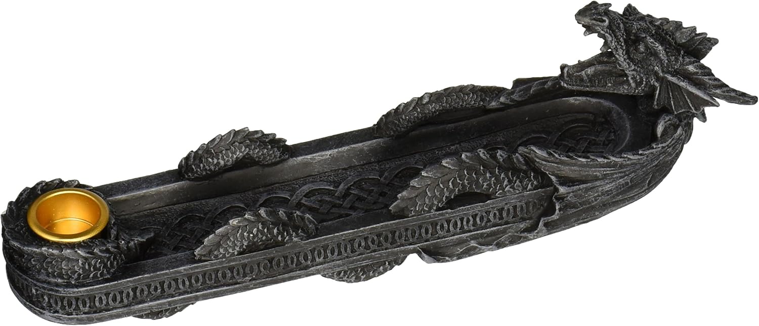 Design Toscano Dragon of Trelawny Manor Gothic Incense Burner and Candle