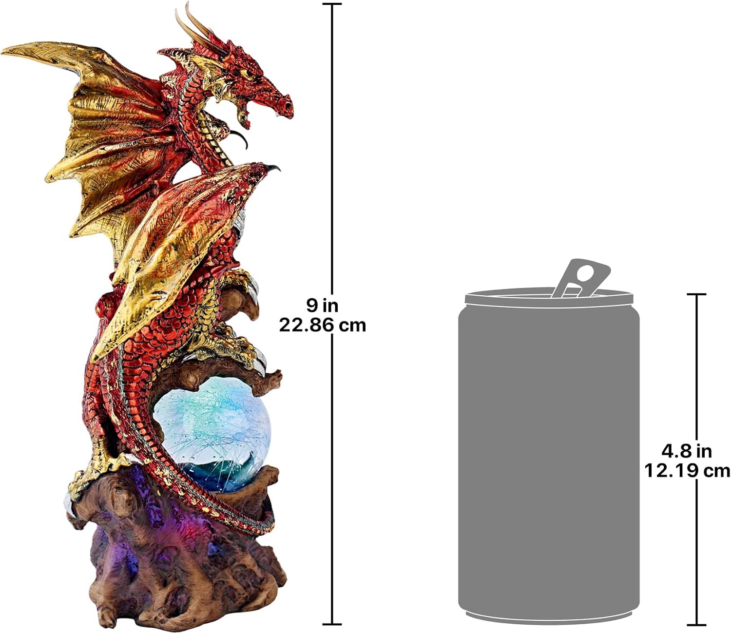 Design Toscano Dragon Defender of Life Source Orb