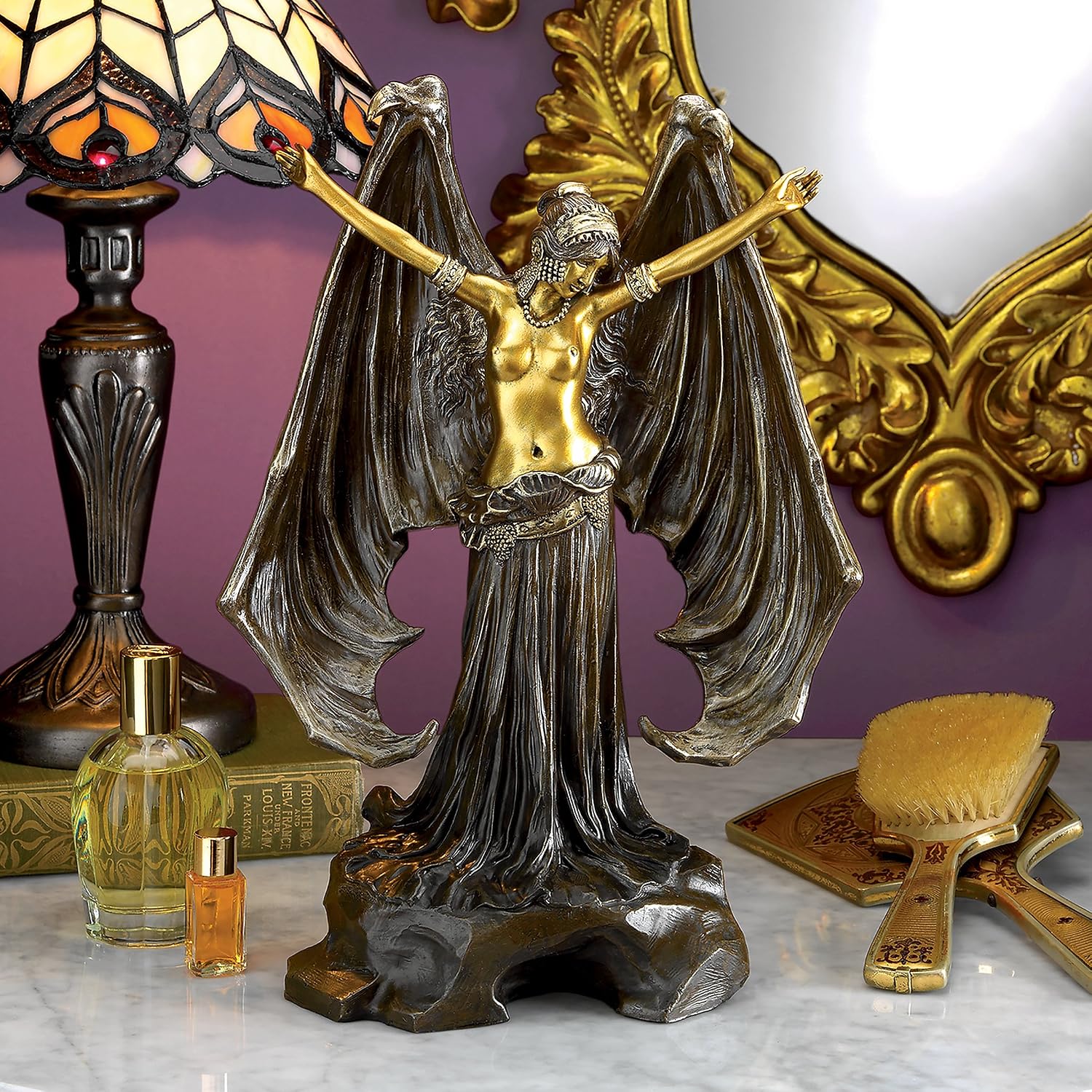 Design Toscano QS34759 Mistress of the Night, Dark Angel Statue, bronze