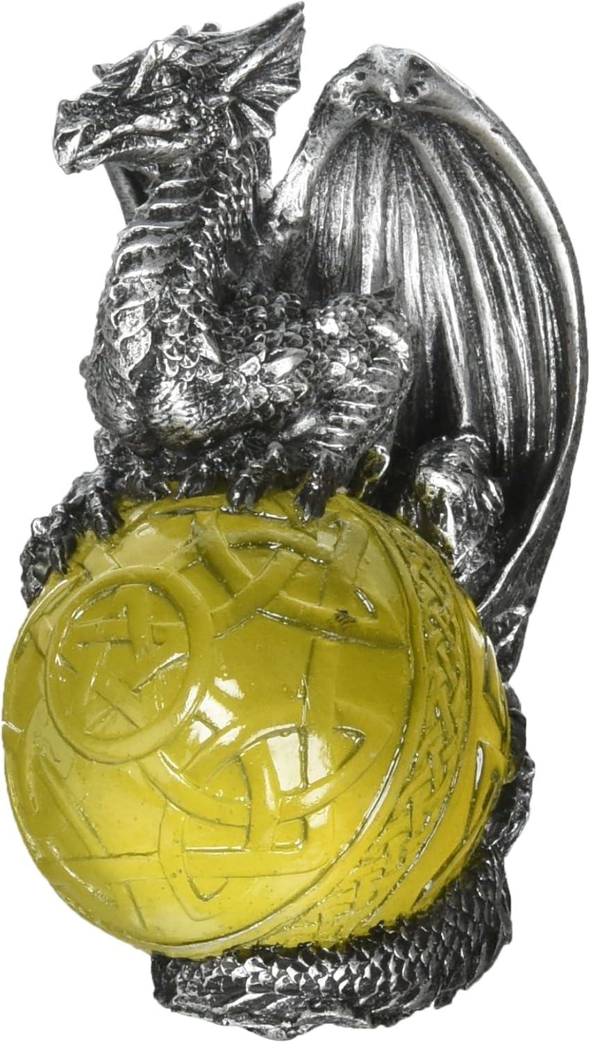 Design Toscano CL5541 Protector of the Gothic portal Celtic Dragon Holiday Ornament Statue, Full Color, 4 Inch