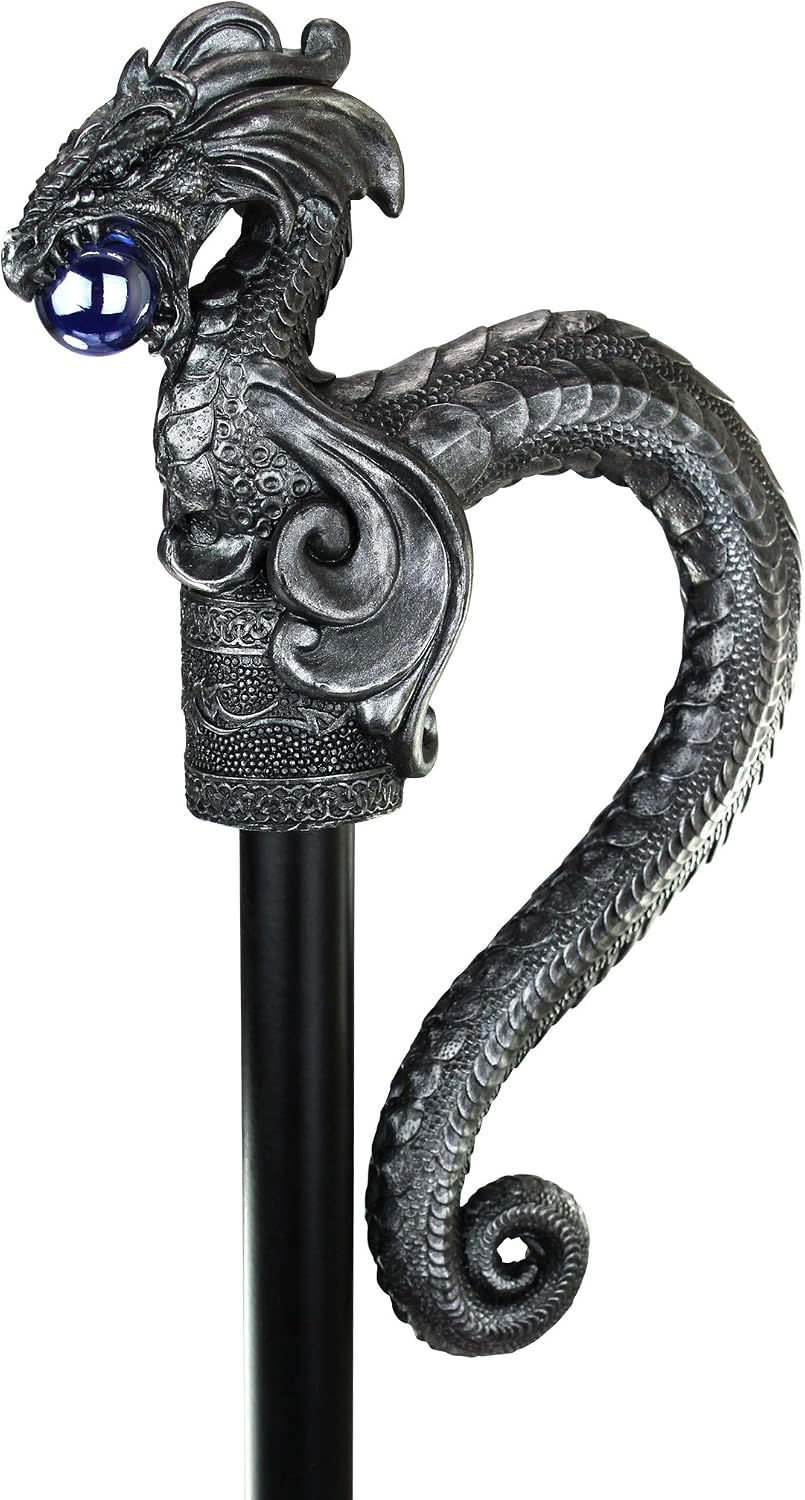 Design Toscano The Dragonsthorne Collection: Rampant Rogue Dragon Walking Stick