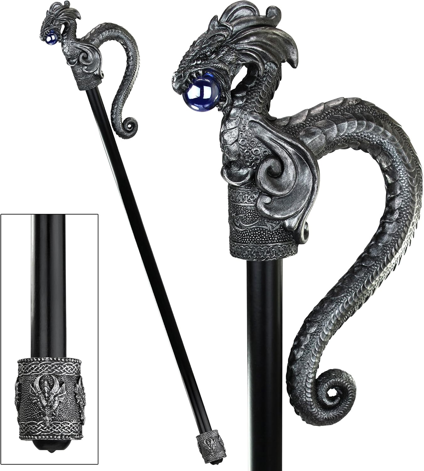 Design Toscano The Dragonsthorne Collection: Rampant Rogue Dragon Walking Stick