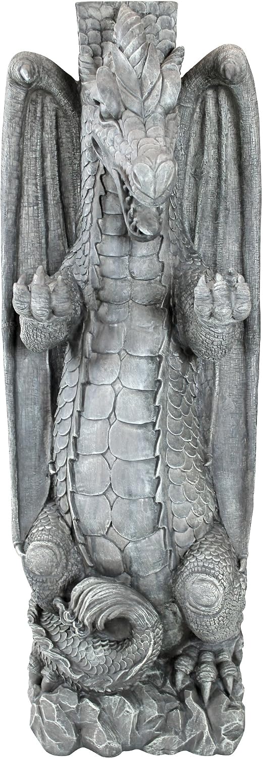 Design Toscano Zippy, the Dragon Sculptural Mail Post