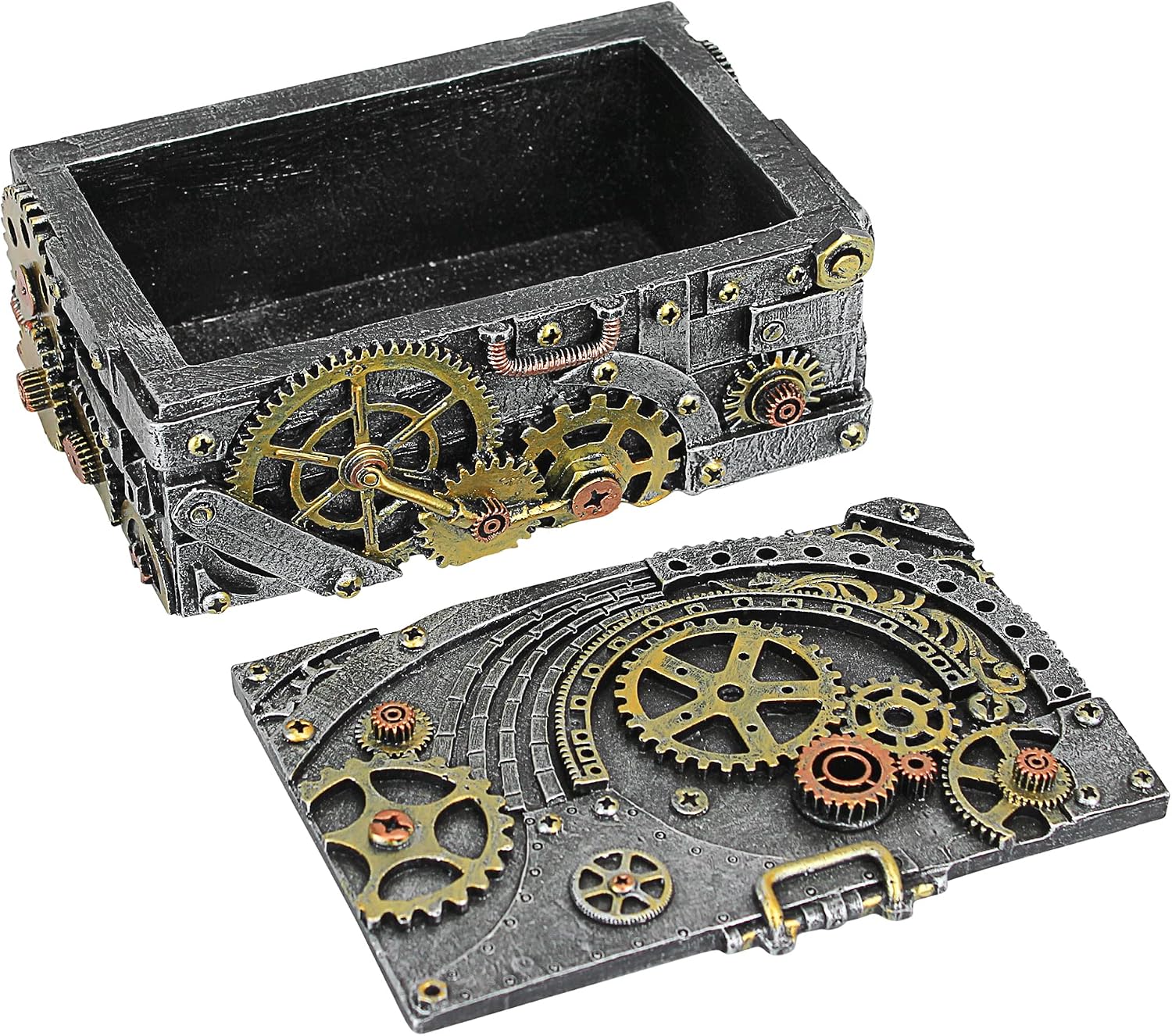 Design Toscano Steampunk Cog and Turbine Gearbox, Single, Pewter Twin