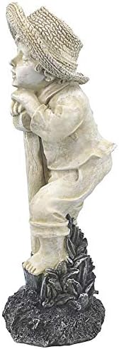 Design Toscano QL1006 Young Gardener Boy Statue, Two Tone Stone Finish