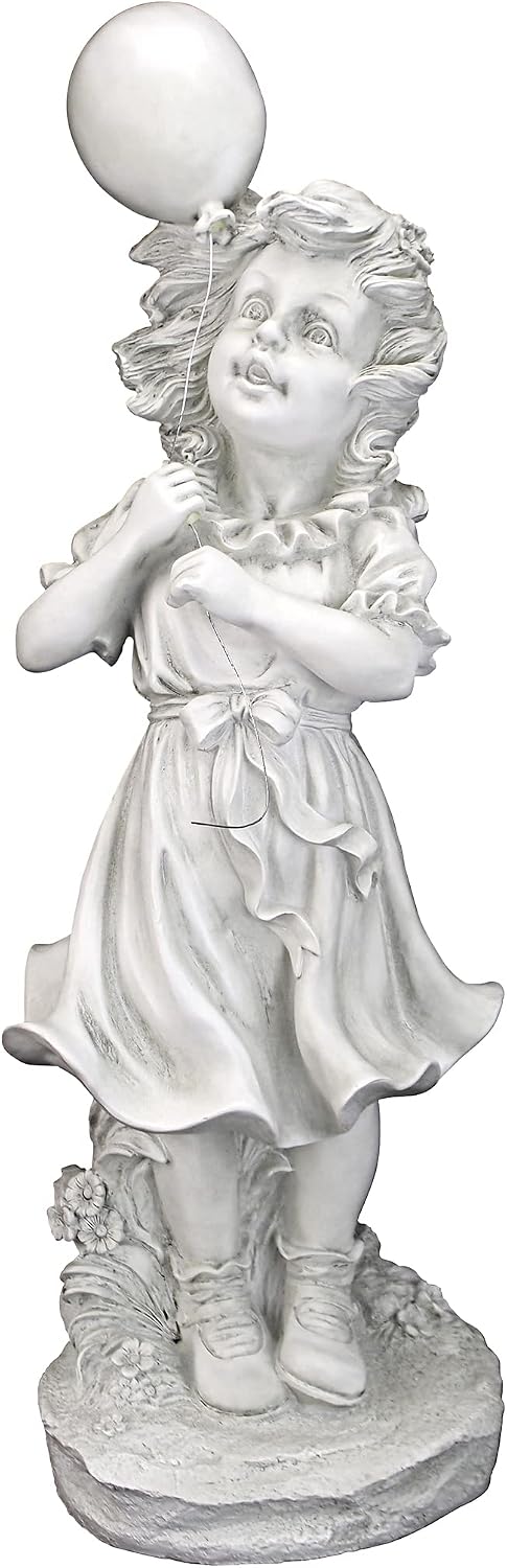 Design Toscano SH381029 Jessie and Her Balloon Statue,antique stone