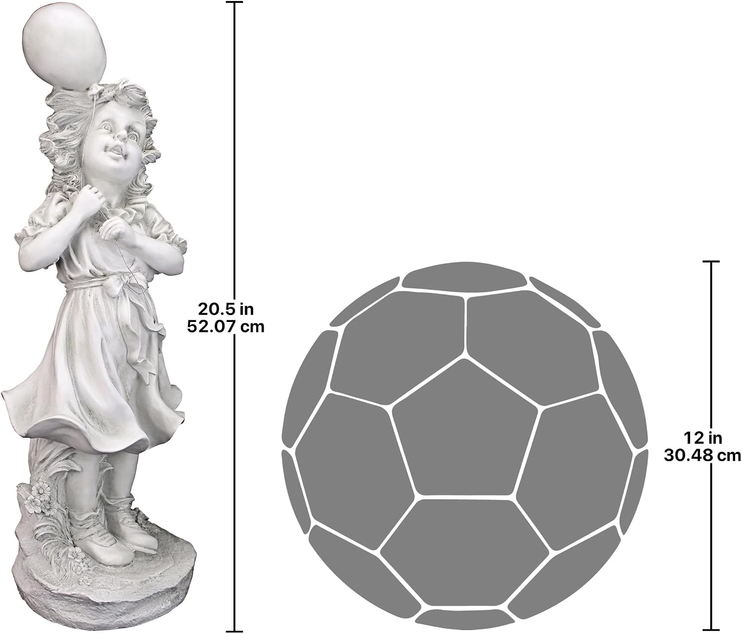 Design Toscano SH381029 Jessie and Her Balloon Statue,antique stone
