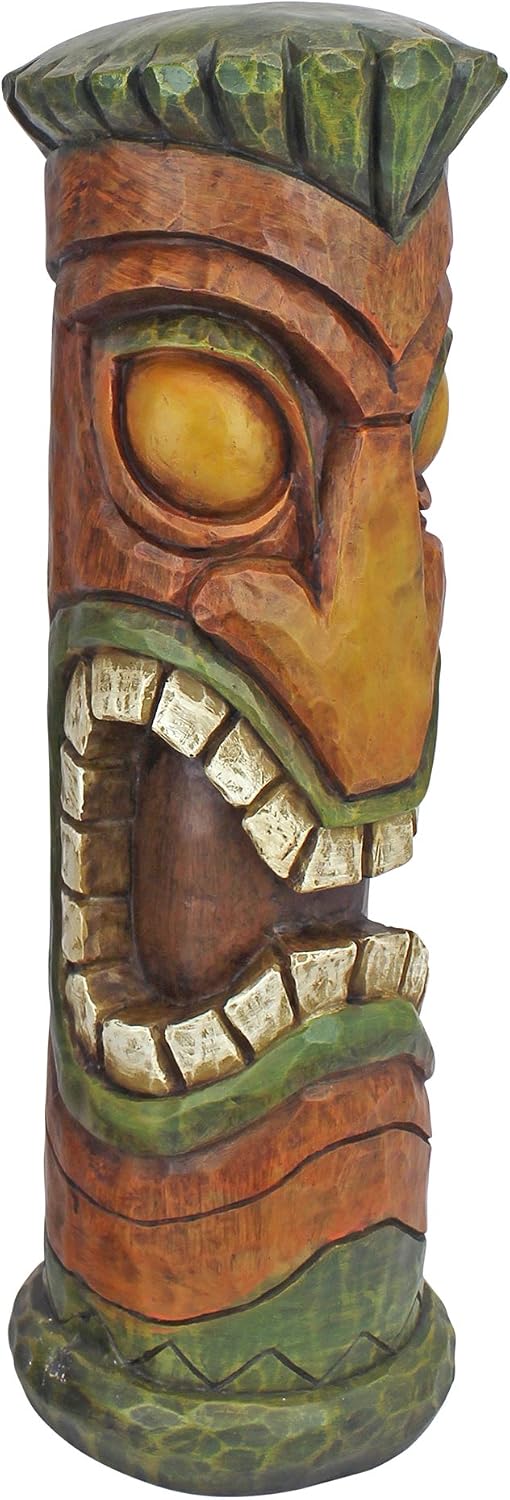 Design Toscano Aloha Hawaii Tiki Sculpture: Moai Haku Hana