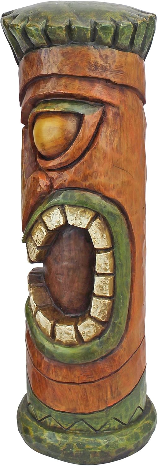Design Toscano Aloha Hawaii Tiki Sculpture: Moai Haku Hana