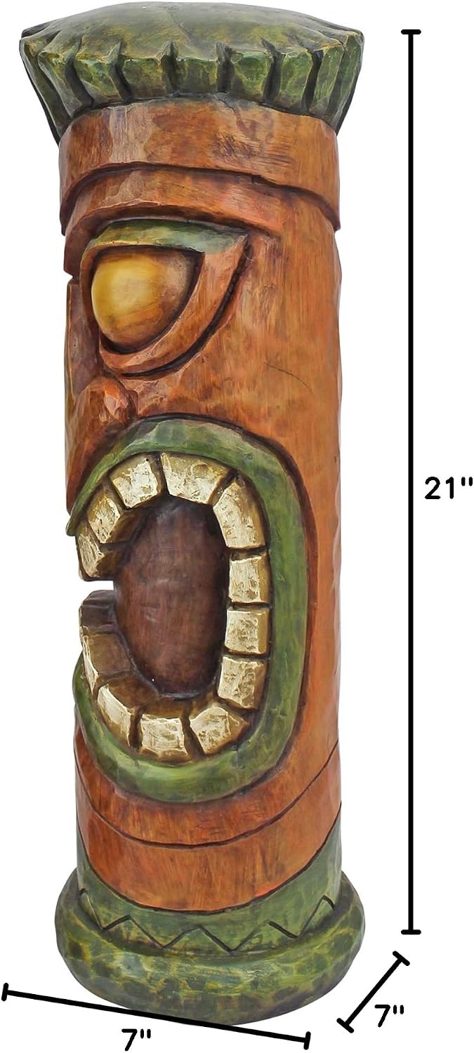 Design Toscano Aloha Hawaii Tiki Sculpture: Moai Haku Hana