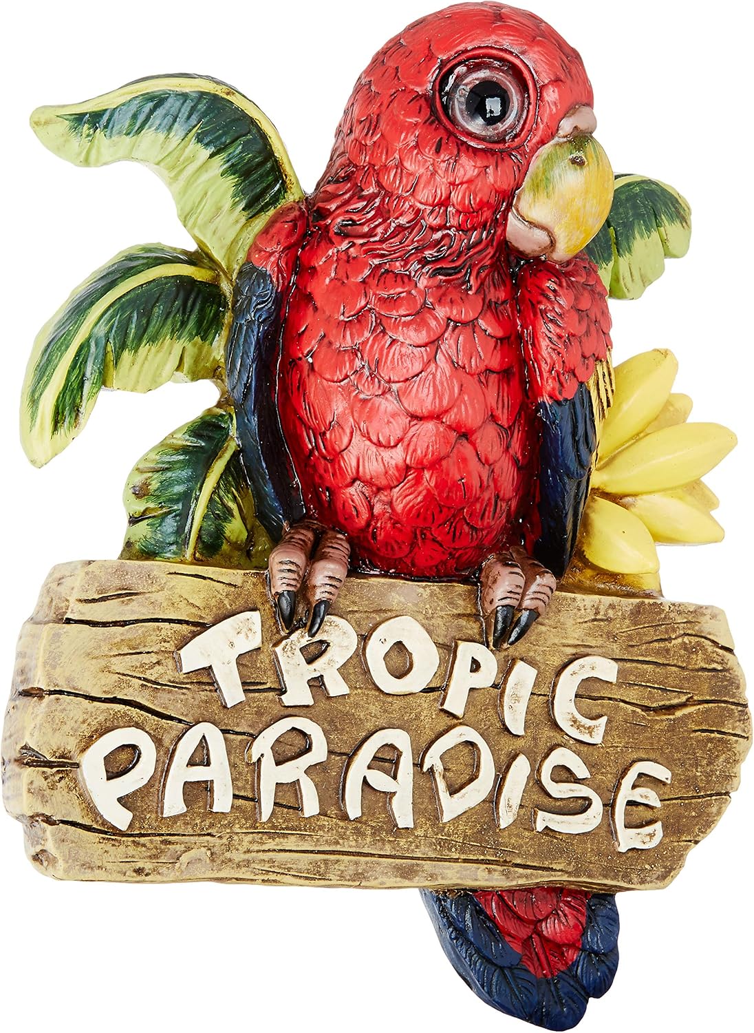 Design Toscano Tropic Parrot Paradise Wall Sculpture 10 Inch