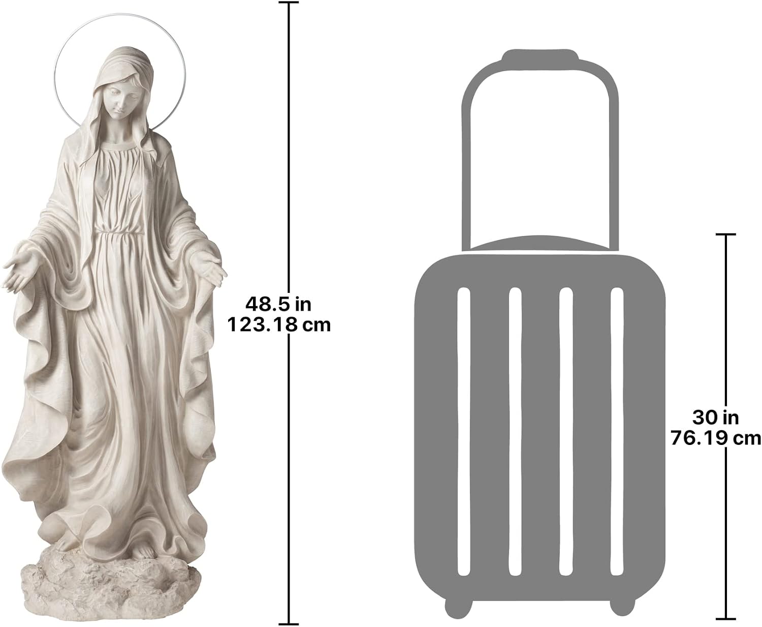 Design Toscano The Blessed Virgin Mary Heavens Light Statue