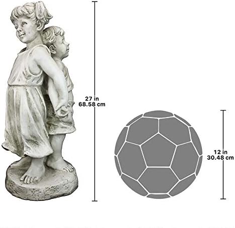 Design Toscano Back to Back Brother and Sister Garden Children Statue