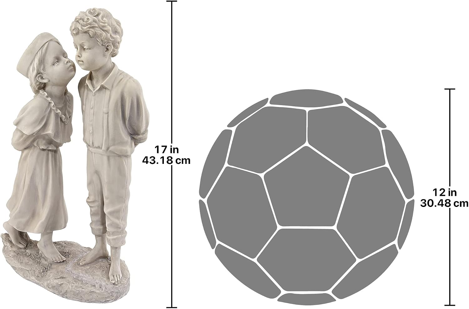 Design Toscano Love Children Garden Statue, Antique Stone