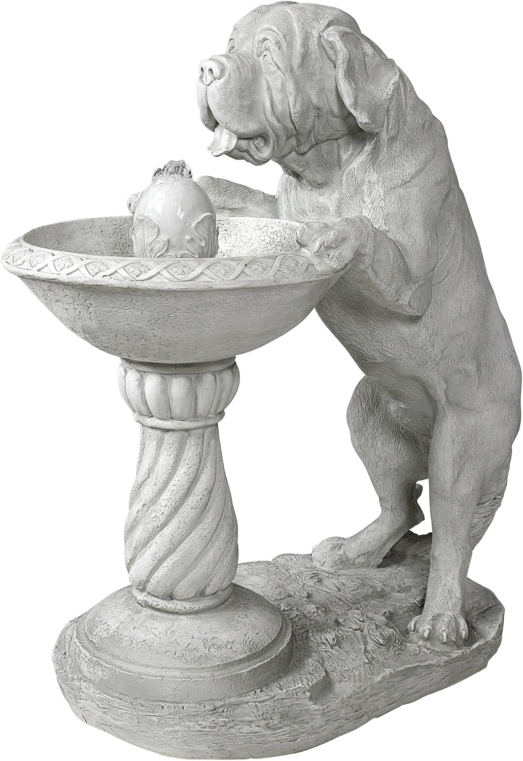Design Toscano Water Fountain - 3 Foot Tall Quenching a Big Thirst Garden Decor Dog Fountain - Outdoor Water Feature