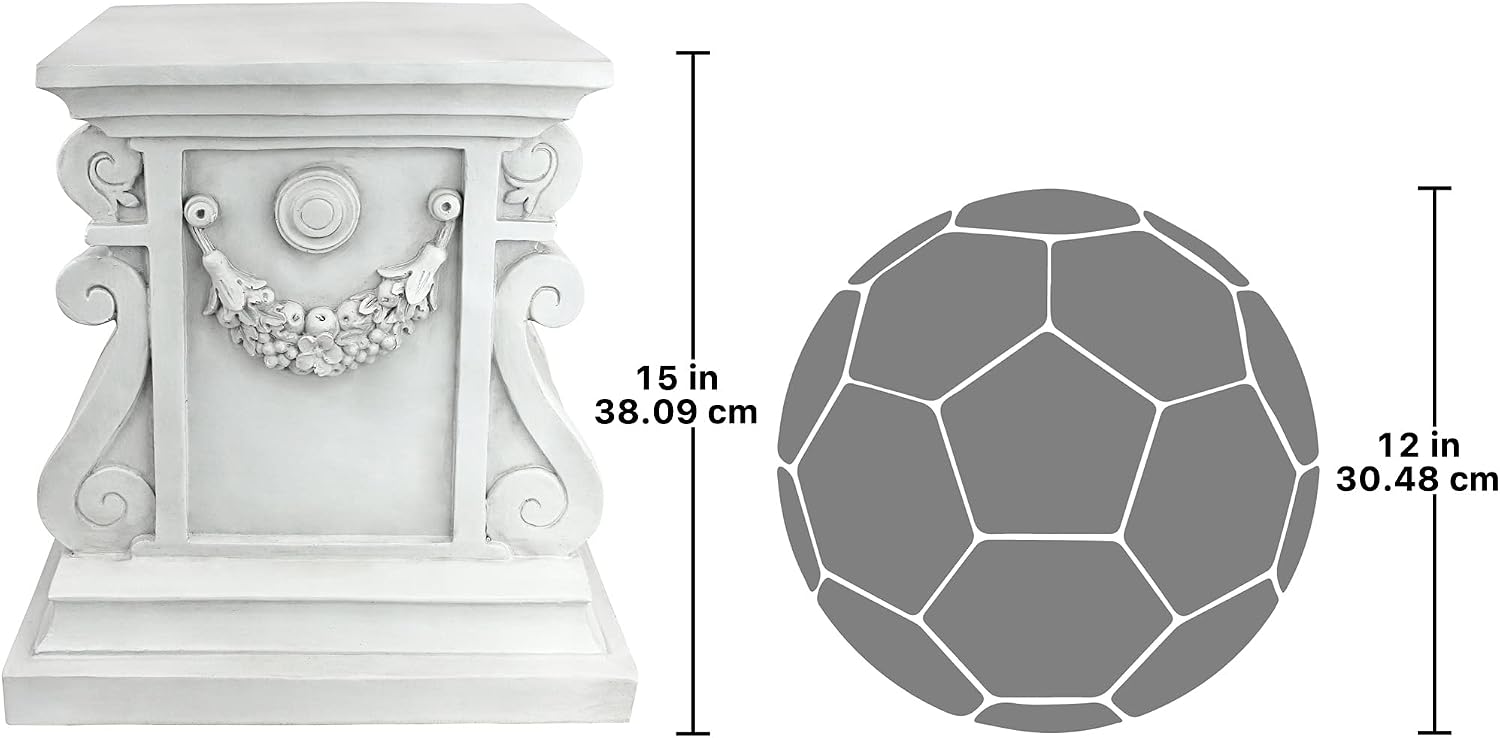 Design Toscano NG314100 Statuary Garden Base Riser, Large, Classic Plinth