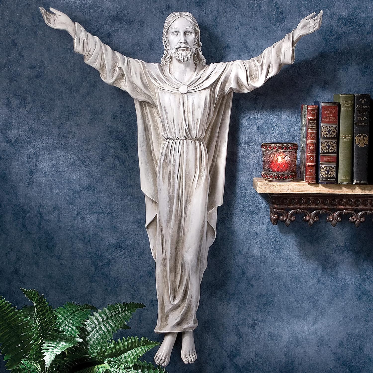 Design Toscano The Benediction of Jesus Wall Sculpture Antique Stone