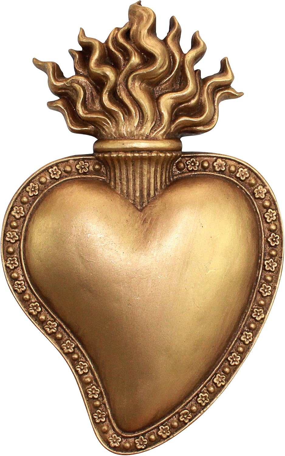 Design Toscano Most Sacred Heart Wall Sculpture, Gold, 5.00" x 1.00"