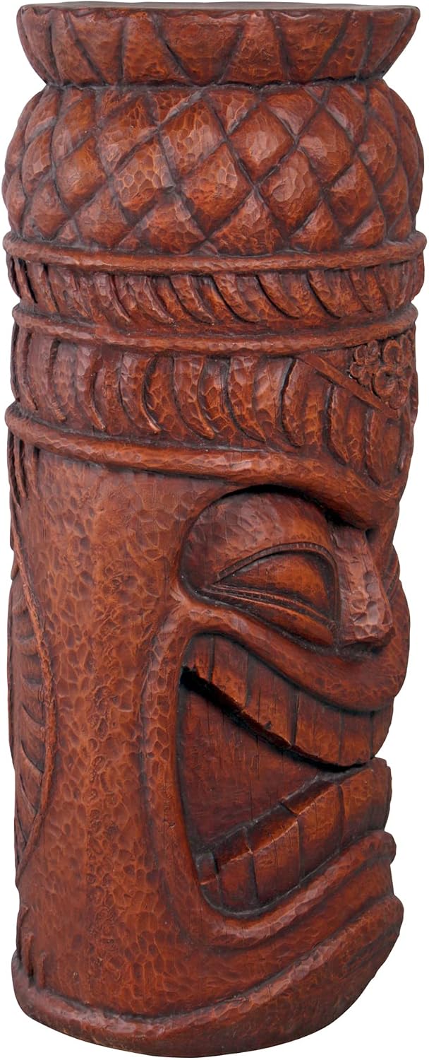 Grand Island Tiki Cocktail Console Faux Woodtone Finish