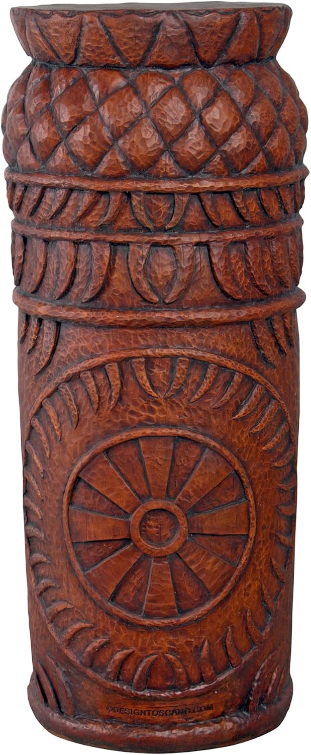 Grand Island Tiki Cocktail Console Faux Woodtone Finish