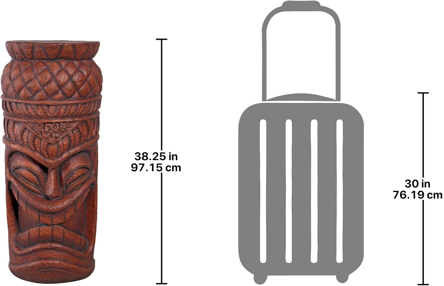 Grand Island Tiki Cocktail Console Faux Woodtone Finish
