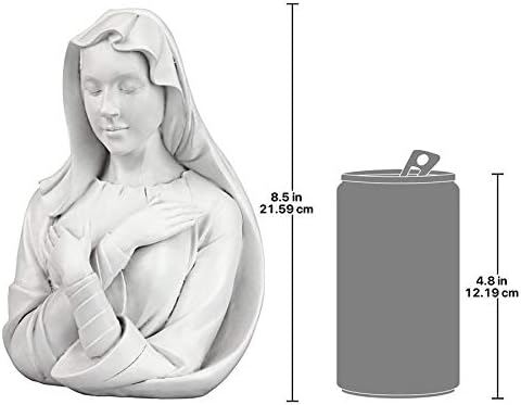 Design Toscano Blessed Virgin Mary, Lady of Grace Bust Statue 8.5 Inch