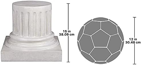 Design Toscano NE200053 Pedestal, Medium, Antique Stone Roman Empire