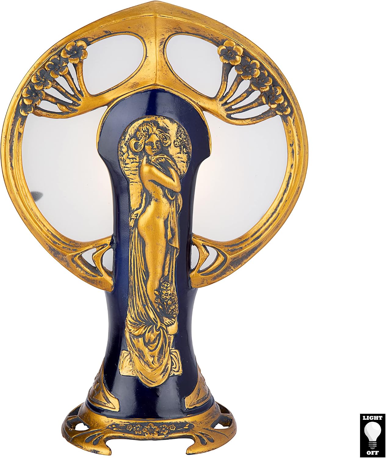 Design Toscano Mademoiselles Boudoir Lighted Sculpture,Gold