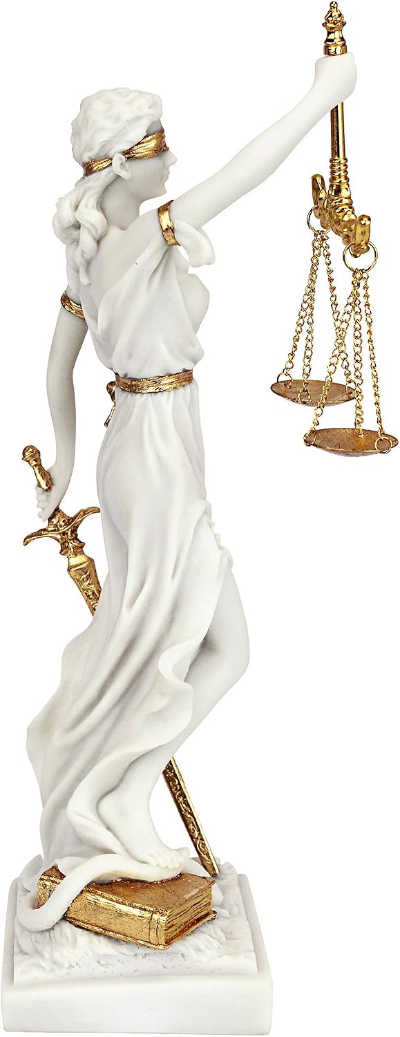 Design Toscano Themis, Blind Justice Bonded Marble Statue