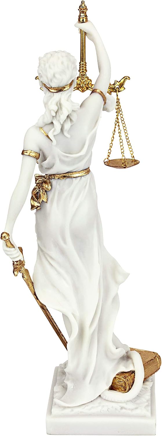 Design Toscano Themis, Blind Justice Bonded Marble Statue