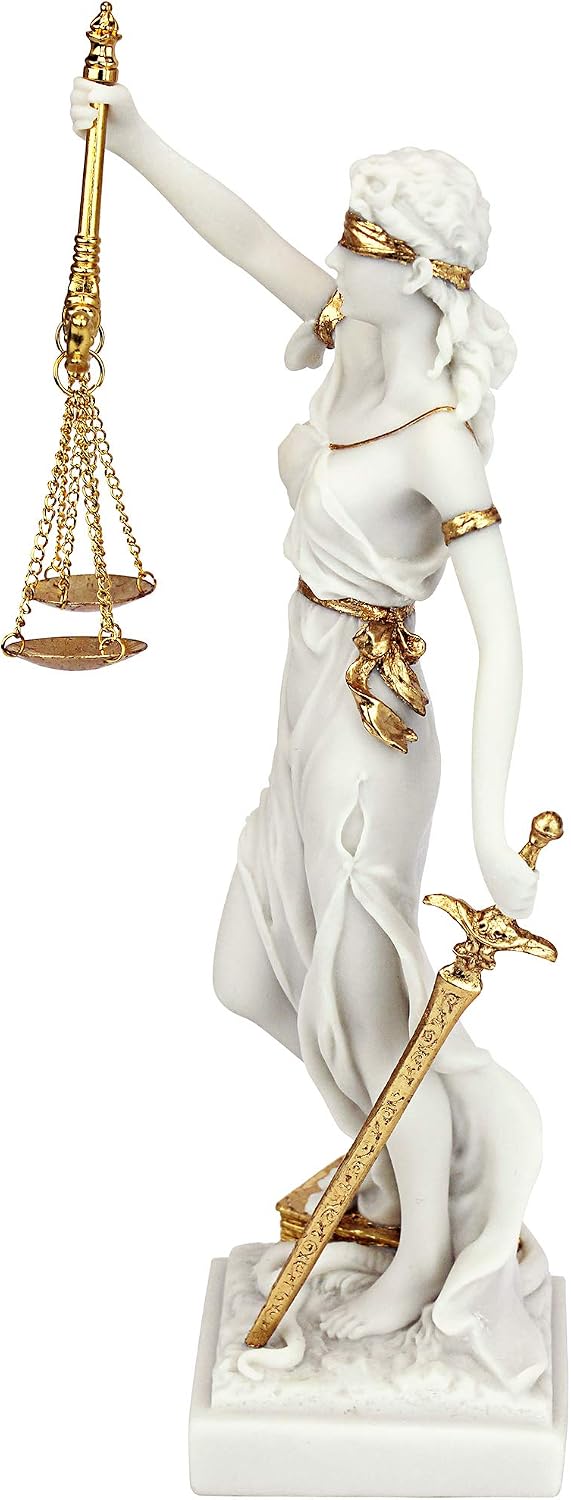 Design Toscano Themis, Blind Justice Bonded Marble Statue