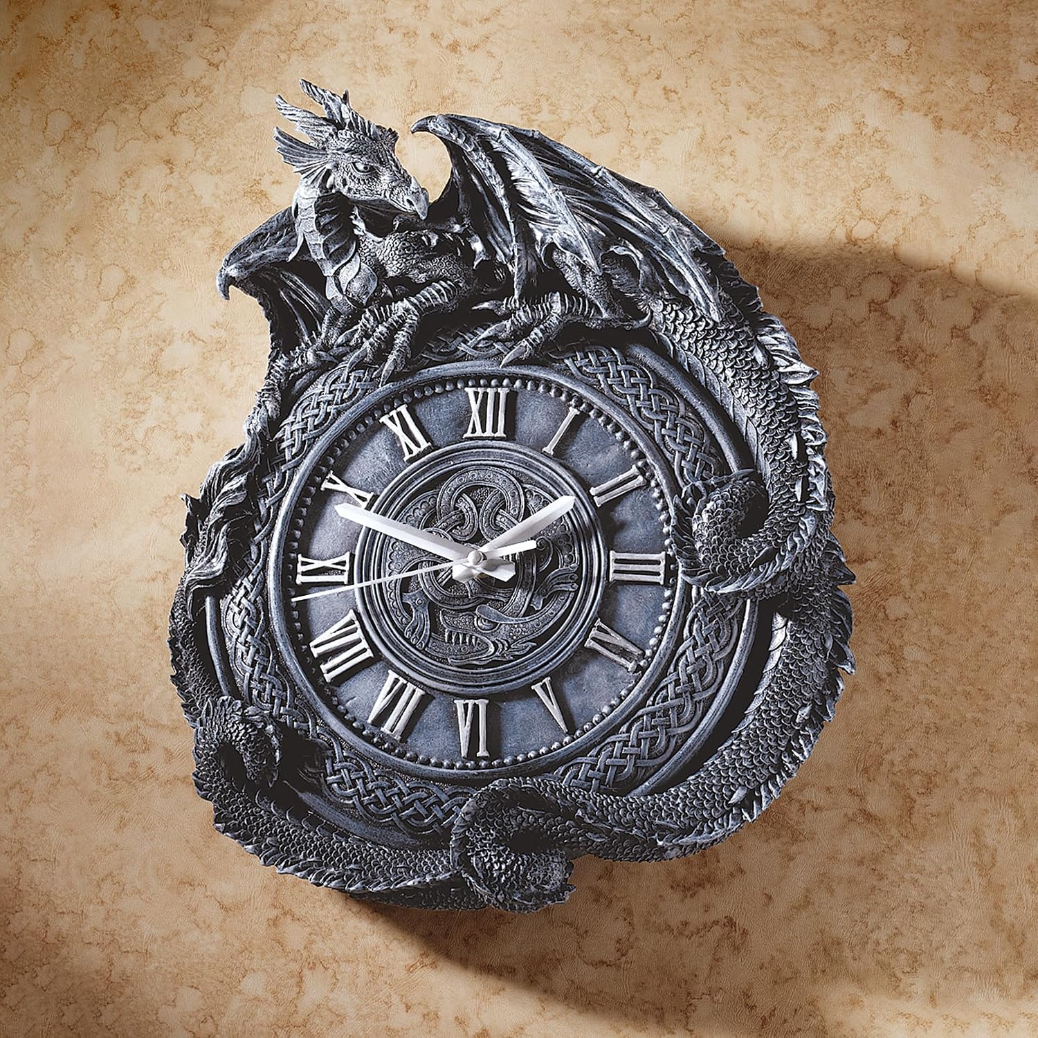 Design Toscano CL2766 Penhurst Dragon Clock,Greystone